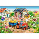 Puzzle 40 Maxi Układanka NA WSI Zwierzęta Farma Kotki Pieski Traktor 4+