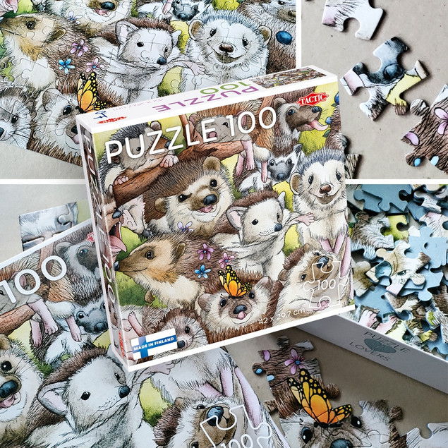Puzzle Tactic 100 Jeże (Hedgehogs)