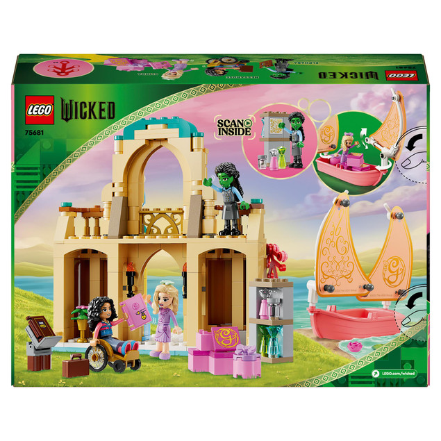 Klocki LEGO Wicked 75681 Glinda, Elphaba, Nessarose na Shiz University, 304 elementy
