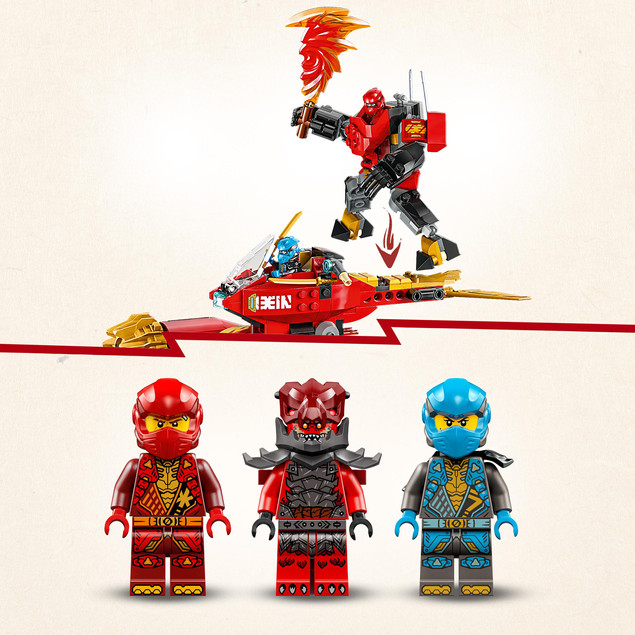 Klocki LEGO Ninjago 71830 Burzowy Jeździec-Mech Kaia 2w1 Ruchome Części