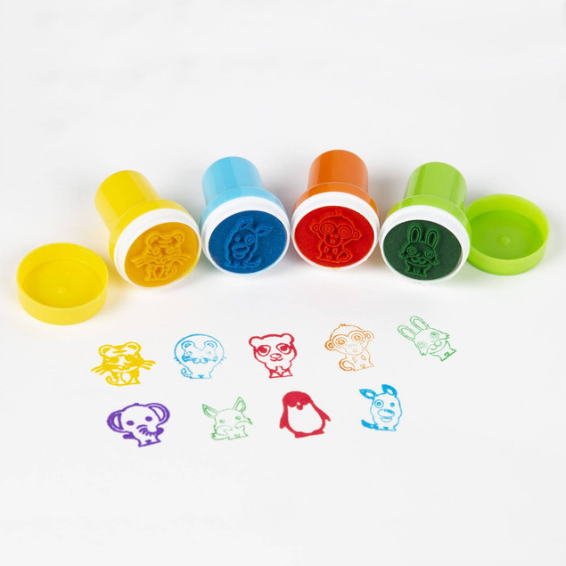 Stempelki ozdobne dla dzieci - zwierzątka, 9 szt. | Kidea