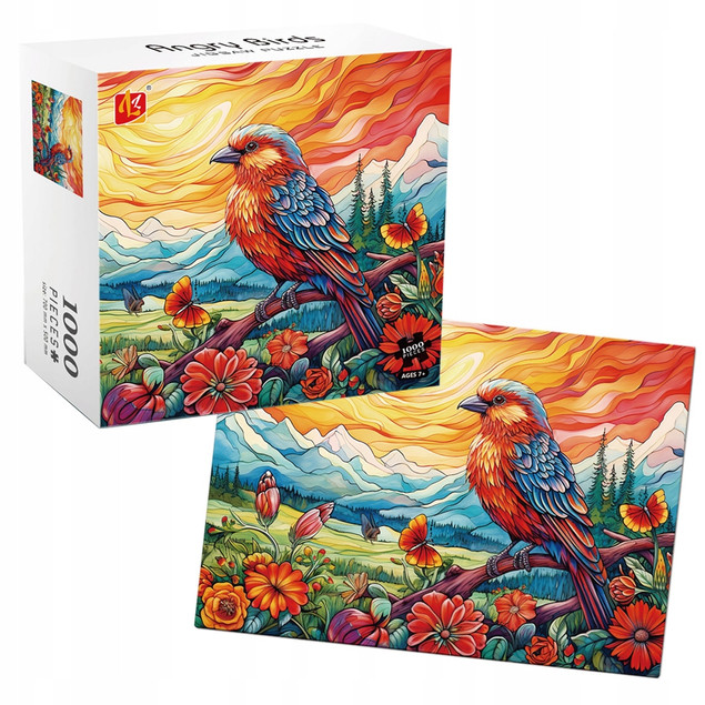 Puzzle Askato 1000 elementów Ptaszek Natura 70x50cm