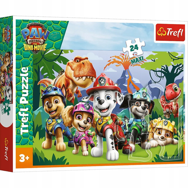 Trefl Puzzle 24 Maxi Psi Patrol, Prehistoryczna przyjaźń