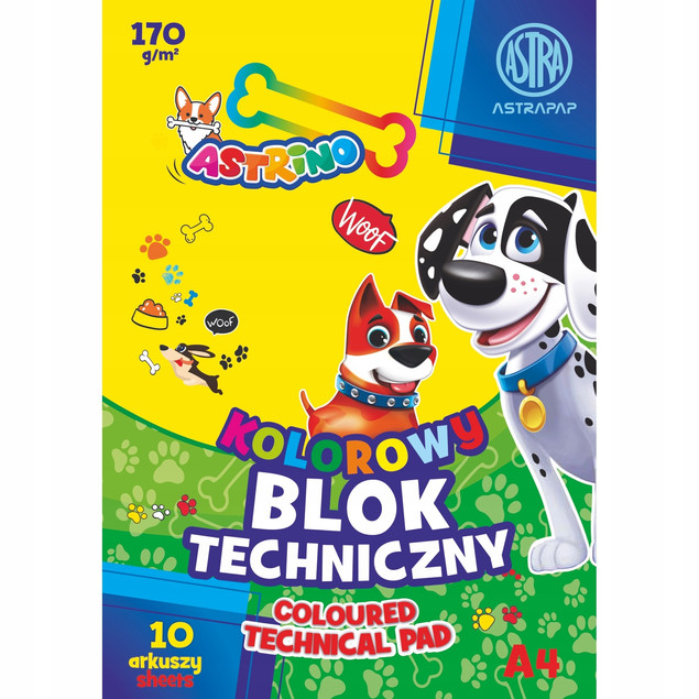 Blok techniczny kolorowy A4 dla dzieci