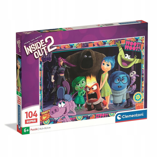 Puzzle Clementoni Disney W Głowie Się Nie Mieści Brain Team 104 elementy