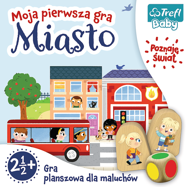 Moja pierwsza gra - Miasto gra planszowa 02110 Trefl Baby