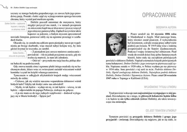 Doktor Dolittle I Jego Zwierzęta Opracowanie Streszczenie Hugh Lofting Greg