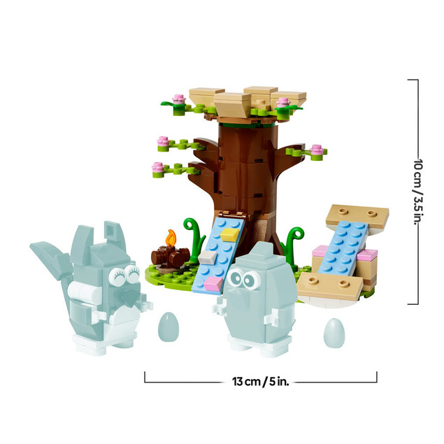 LEGO 40709 Wiosenny Plac Zabaw dla Zwierzątek: Wiewiórka, Ptak i Pisanki