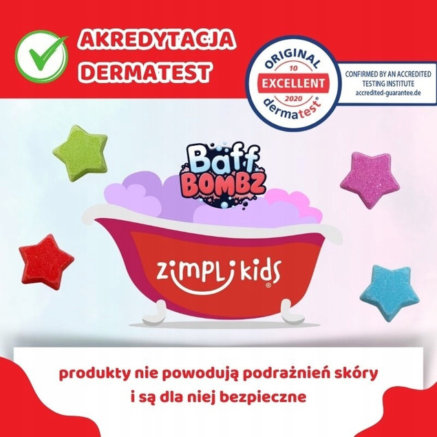 Zabawka do kąpieli dla dzieci Gwiazdka Zimpli Kids Bombz – Magiczna Zmiana Koloru Wody