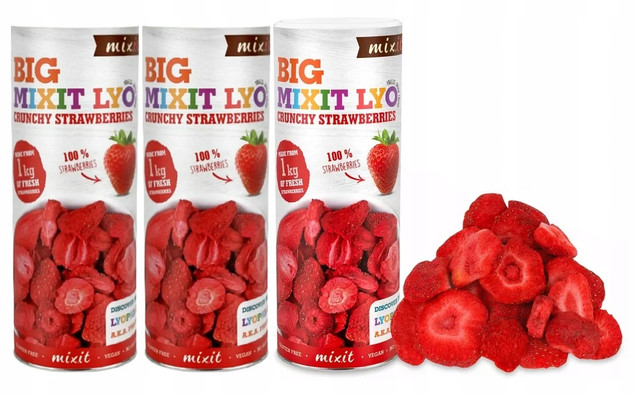 Liofilizowane truskawki Mix.it 100g x3