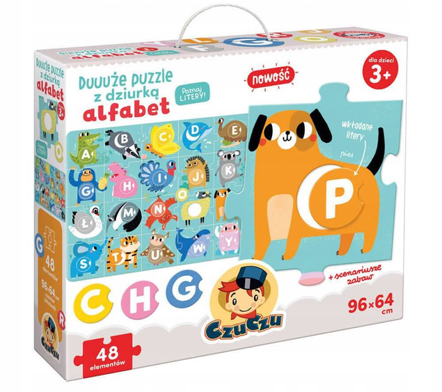 CzuCzu ALFABET duuuże puzzle z dziurką 3+