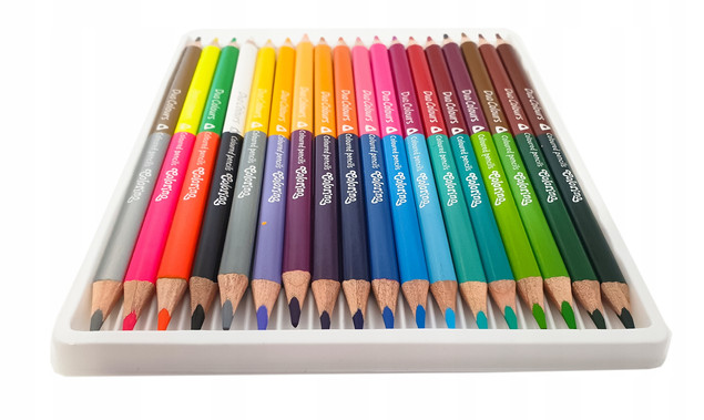 Kredki Ołówkowe Szkolne Trójkątne Dwukolorowe 36 Kolorów Colorino 68512