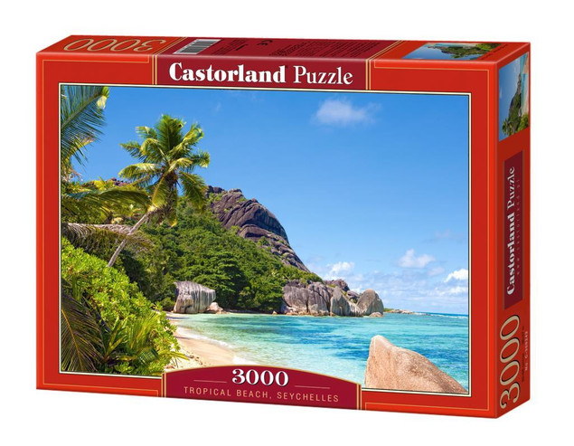 Puzzle 3000 Tropical Beach, Seychelles Castorland