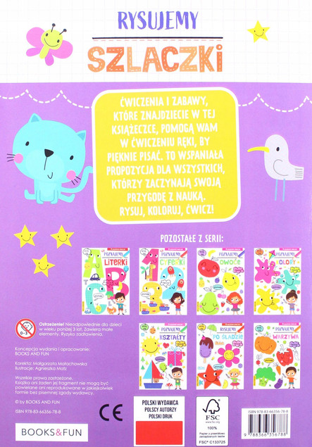 Rysujemy Szlaczki + Naklejki BooksAndFun
