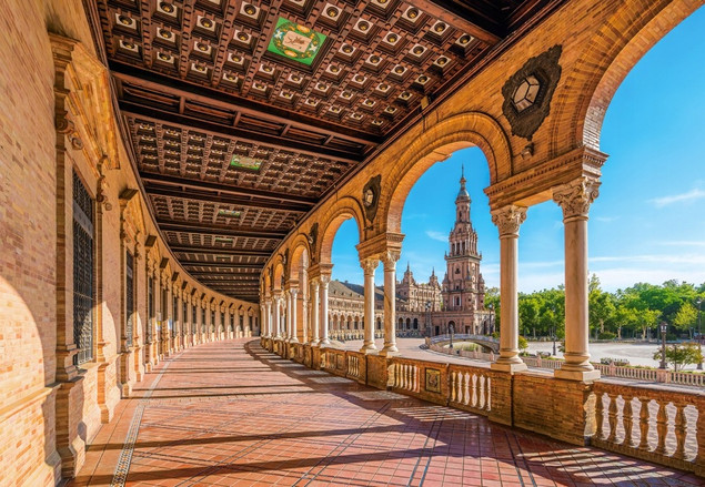 PUZZLE 1000 SEVILLA KRAJOBRAZ MIASTO WIDOK CASTOR