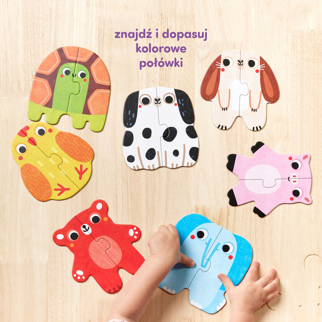 CzuCzu Moje Pierwsze Puzzle Zwierzątka 15m+ Edukacyjne