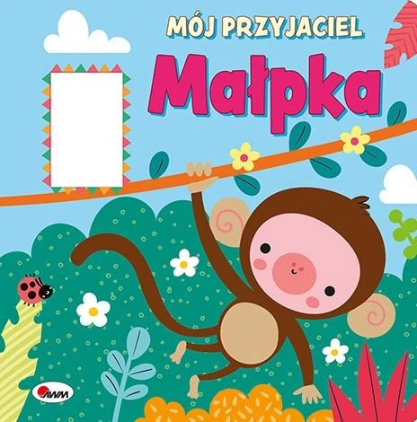 Mój przyjaciel małpka - dziecko z książką i maskotką