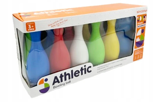 Dziecięca Gra Zręcznościowa Kolorowe Kręgle Athletic Bowling Ball z kulami i kręglami