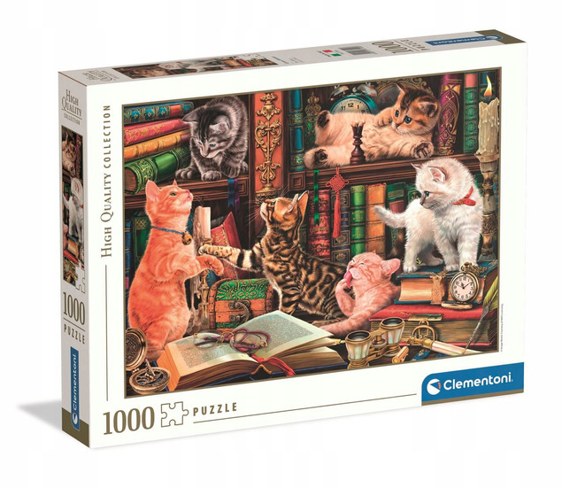 Puzzle 1000 el. Clementoni HQ Curious Whiskers - Wysoka Jakość