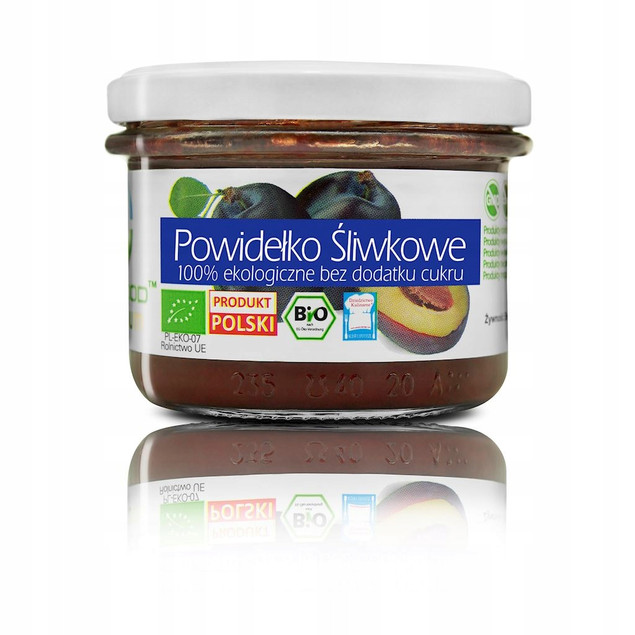 Powidełko Śliwkowe Bio Food Ekologiczne Bez Cukru 180g