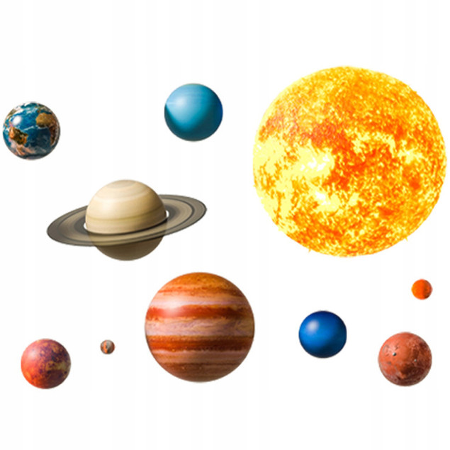 NAKLEJKI NA ŚCIANĘ MEBLE DO POKOJU DZIECKA KOSMOS PLANETY UKŁAD SŁONECZNY