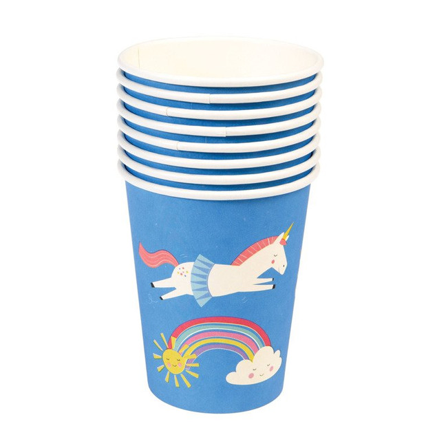 Kubki Rex London Magiczny Jednorożec 250 ml, 8 szt. - Papierowe Kubeczki na Urodziny