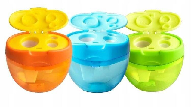 Temperówka Potrójna Plastikowa Z Pojemnikiem Bambino 03042