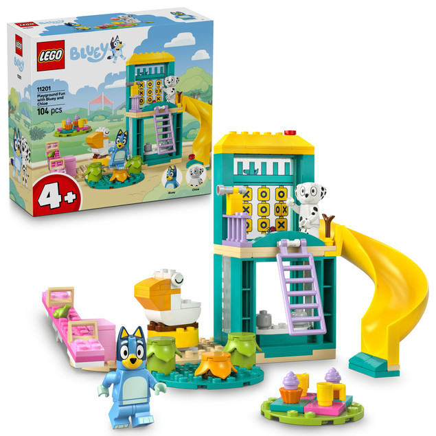 LEGO Bluey 11201 Bluey, Łatko i Zabawa na Placu Zabaw (4+)