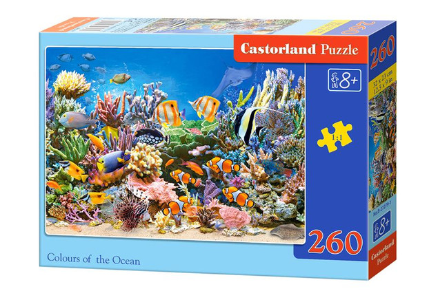 Puzzle 260 Ryby RAFA KORALOWA Ocean Kolory Rybki Zwierzęta 8+ Castorland