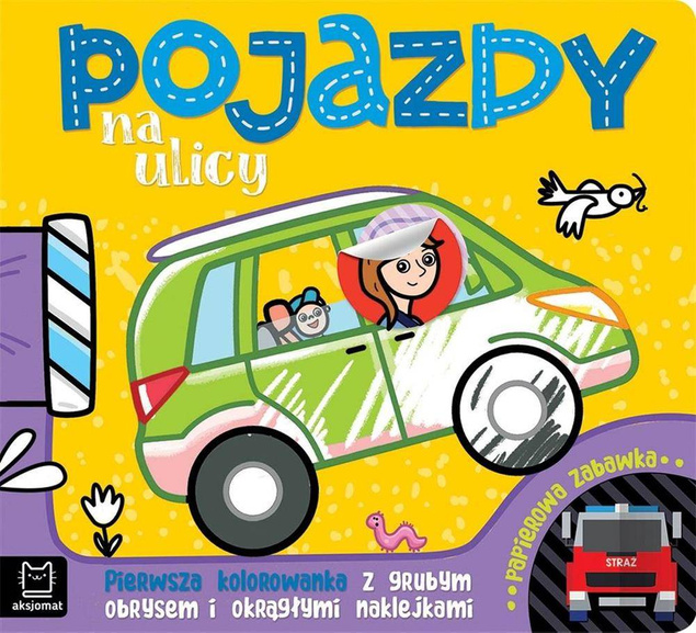 Pojazdy na ulicy.. kolorowanka z grubym obrysem
