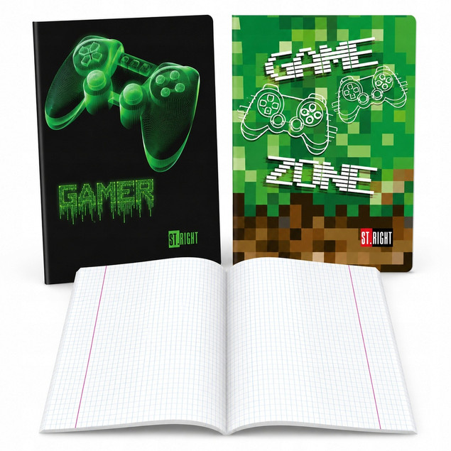 Zeszyt A4 kratka 32 kartki GAME ZONE (2 sztuki)