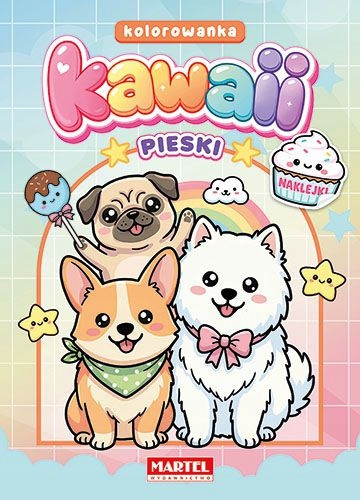 Pieski Kawaii. Kolorowanka z naklejkami Wiktoria Kohnke