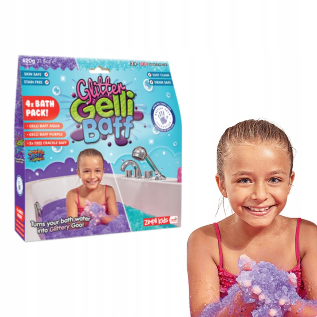 Zimpli Kids Rainbow Baff Bomby do Kąpieli Zmieniające Kolor Wody 4 szt.