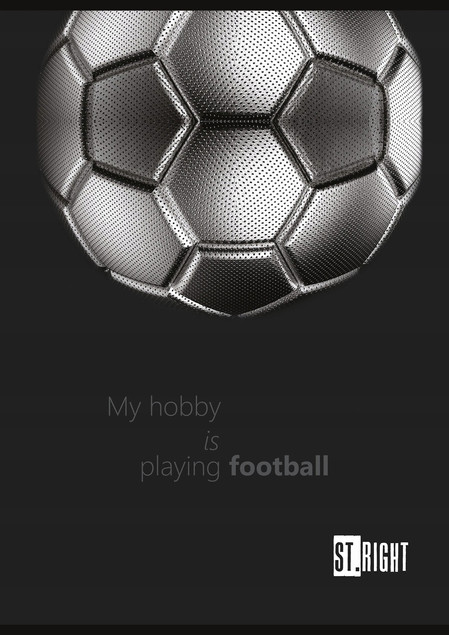 ZESZYT W KRATKĘ A4 32 KARTKI LAMINOWANY FOOTBALL ENERGY ST.RIGHT