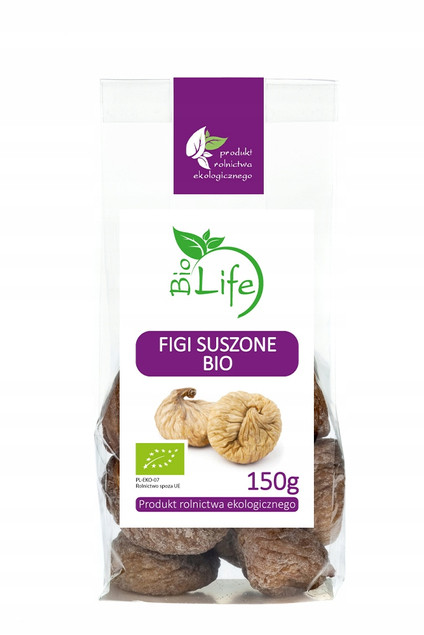 BIOLIFE Figi Suszone Niesiarkowane Wysoka Zdrowie 150g