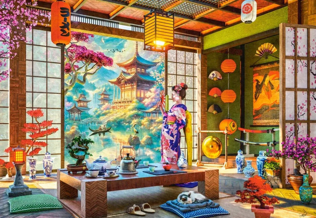 Puzzle Castorland 1000 elementów Japońska Herbaciarnia