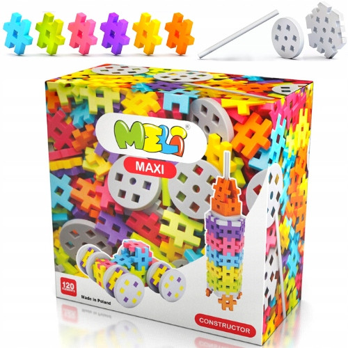 Klocki Konstrukcyjne Meli Maxi Constructor 120 el. dla Dzieci