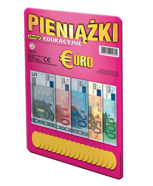 Pieniążki Edukacyjne EURO Pieniądze Sztuczne 3+ Adamigo AD4805