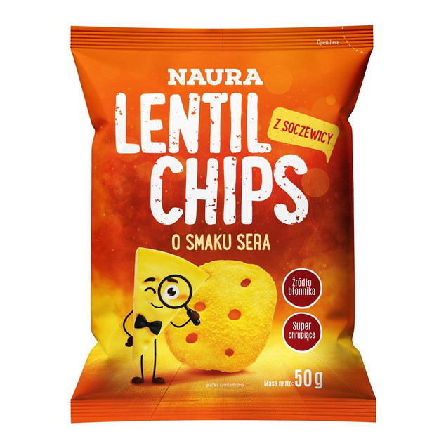 NAURA Lentil Chips Chrupki z Soczewicy Serowe 50g