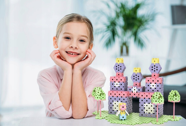 Meli Basic Pink - klocki konstrukcyjne 300 elementów