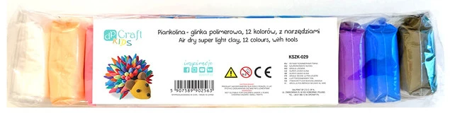PIANKOLINA MASA PLASTYCZNA 12 KOLORÓW + SZPATUŁKI DpCraft glinka polimerowa_2