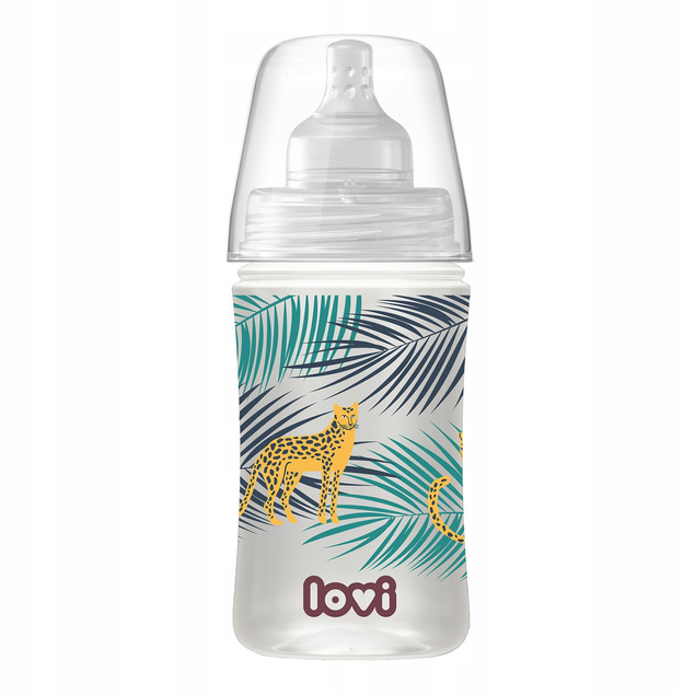 Butelka LOVI Trends 250 ml JUNGLE VIBES Gepard Ze Smoczkiem 3M+