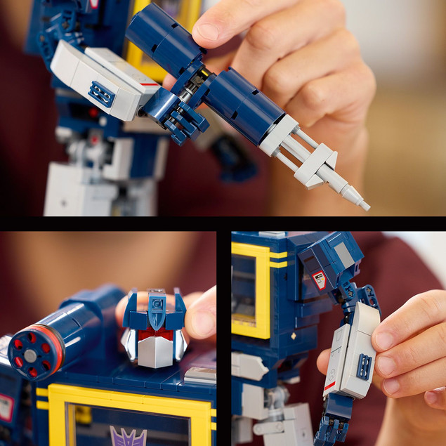LEGO Icons 10358 Transformers: Soundwave – Model Kolekcjonerski z Transformacją i Dźwiękiem