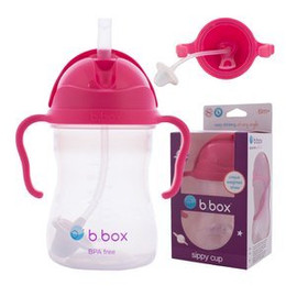 b.box Bidon ze słomką Gelato Raspberry 6 m+ 240 ml