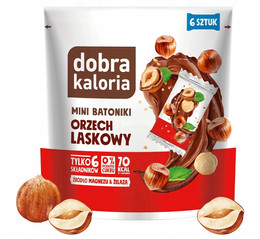 Mini Batoniki Bez Cukru Orzech Laskowy 108g Dobra Kaloria