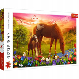Puzzle 500 Koń Zachód Słońca - Trefl