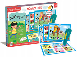 Mówiące Pióro 500 Pytań Przedszkolaka Gra Edukacyjna Quiz 3+ Clementoni
