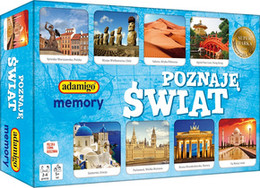 Gra Planszowa Memory Poznaję Świat Adamigo - Gra Pamięciowa dla Dzieci