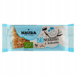 NAURA Sezamki z KOKOSEM Bezglutenowe Wegańskie BIO 27g