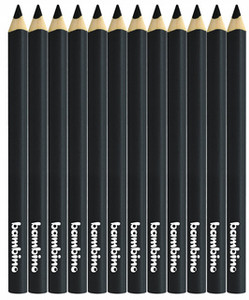 Kredki Trójkątne Grube op. 12 szt. Czarne Bambino